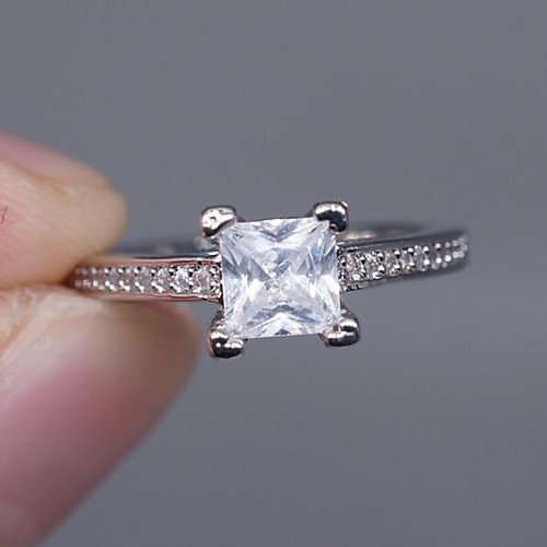 

Ring 3D White Yellow Green Zircon Copper Silver-Plated Precious Fashion 1pc 7 8 / Women's / Promise Ring