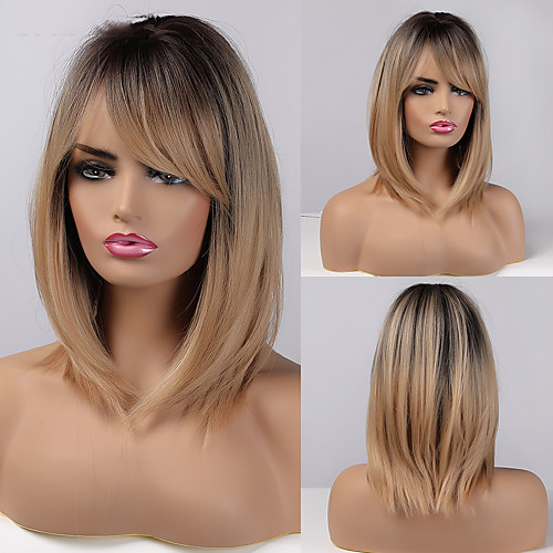 

Synthetic Wig Natural Straight Side Part Wig Short A1 Synthetic Hair Women's Cosplay Party Fashion Blonde