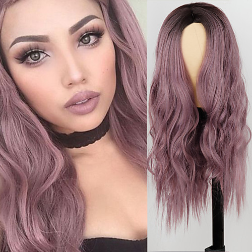 

Synthetic Wig Deep Wave Middle Part Wig Medium Length A1 A2 A3 A4 A5 Synthetic Hair Women's Cosplay Party Fashion Black Pink