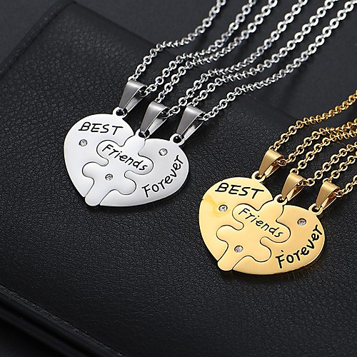 

Women's Red Chains Necklace Friends Alloy Gold single pendant Silver single pendant Gold with chain Silver with chain 45 cm Necklace Jewelry 1pc For Gift Birthday Party / Long Necklace