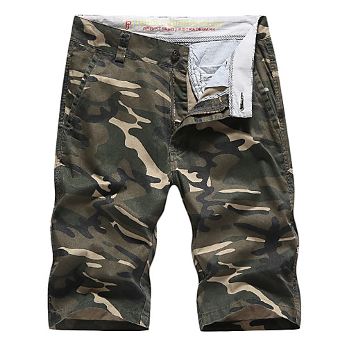 

Men's Hiking Shorts Hiking Cargo Shorts Camo Outdoor 10 Breathable Multi-Pockets Wear Resistance Cotton Shorts Army Green Dark Blue Hunting Fishing Climbing 29 30 35 36 38