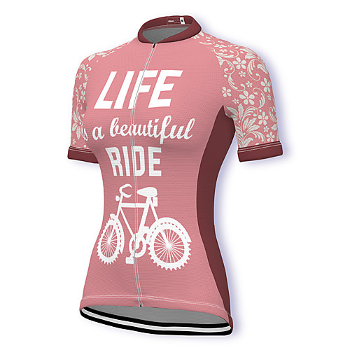 

21Grams Women's Short Sleeve Cycling Jersey Spandex Pink Bike Top Mountain Bike MTB Road Bike Cycling Breathable Sports Clothing Apparel / Stretchy / Athleisure