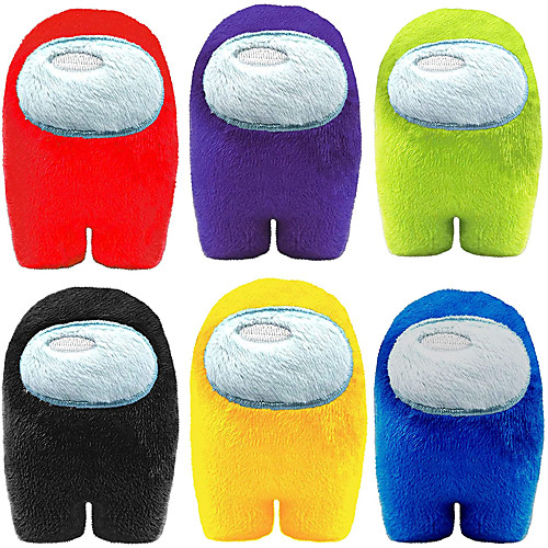 

Plush Toy 4Inch Cute Soft Plush Bulging Eyes Astronaut Plush Figure (Red Purple Green Blue Pink Yellow)