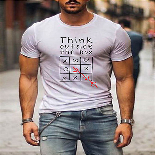 

Men's Unisex T shirt Hot Stamping Letter Plus Size Print Short Sleeve Daily Tops 100% Cotton Basic Casual Black / Yellow White Blue