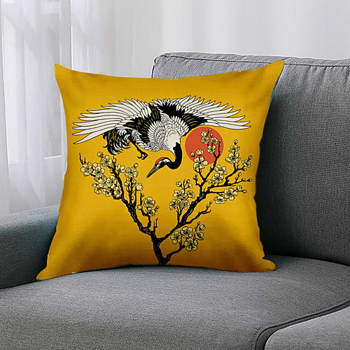 

1 Pc Bird Style Cushion Cover Double Side Print 45x65cm Linen for Sofa Bedroom