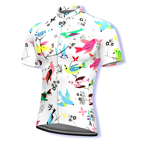 

21Grams Men's Short Sleeve Cycling Jersey Spandex White Bird Bike Top Mountain Bike MTB Road Bike Cycling Breathable Quick Dry Sports Clothing Apparel / Athleisure