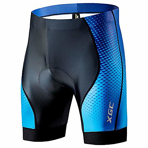 

men's cycling shorts and cycling underpants cycling shorts cycling shorts for men elastic breathable 4d sponge seat pads with a high density (s, black_blue)