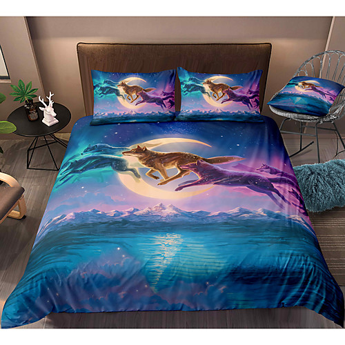 

3-Piece Duvet Cover Set Hotel Bedding Sets Comforter Cover with Soft Lightweight Microfiber, Include 1 Duvet Cover, 2 Pillowcases for Double/Queen/King(1 Pillowcase for Twin/Single)