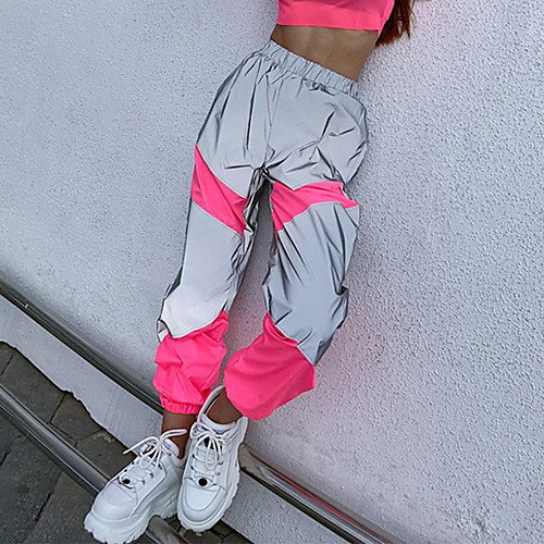 

Women's Sweatpants Jogger Pants Reflective Strip Color Block Sport Athleisure Pants / Trousers Pants Bottoms Breathable Soft Comfortable Everyday Use Street Casual Daily Outdoor