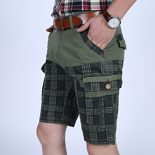 

Men's Hiking Shorts Hiking Cargo Shorts Patchwork Outdoor Breathable Multi-Pockets Wear Resistance Cotton Shorts Blue Grey Green Hunting Fishing Climbing 29 30 35 36 38