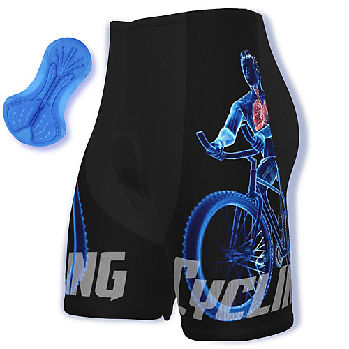 

21Grams Men's Cycling Shorts Summer Spandex Polyester Bike Shorts Pants Padded Shorts / Chamois 3D Pad Quick Dry Moisture Wicking Sports Fluorescent White / Yellow / Black Mountain Bike MTB Road Bike