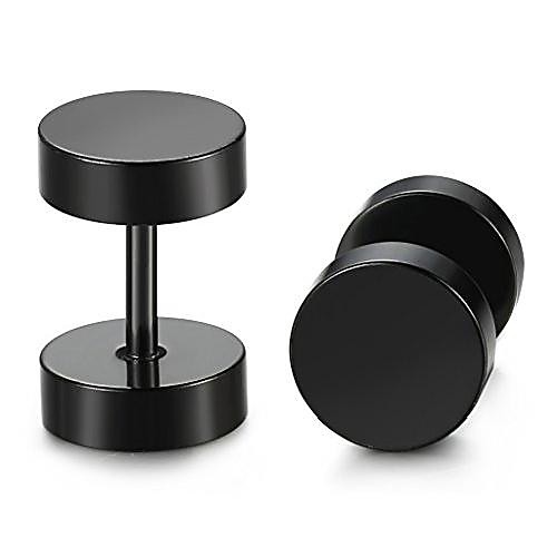 

jstyle jewelry stainless steel mens womens stud earrings ear plugs tunnel black