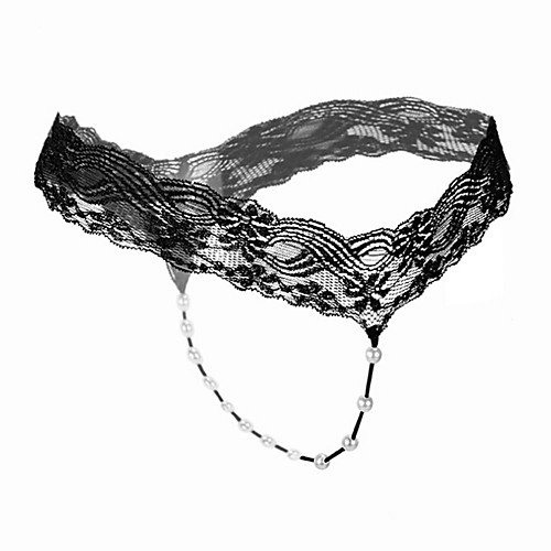 

Women's 1 Piece Lace / Hole G-strings & Thongs Panties - Normal Low Waist Black Blue Red One-Size