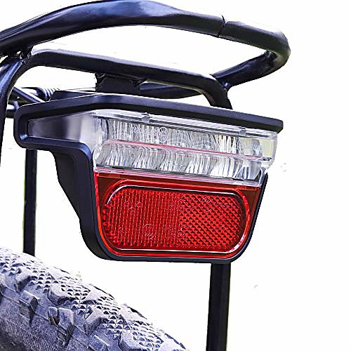 

electric bike taillight, electric bicycle rear carrier safety led tail light, ebike rear lights 48v 36v 60v,easy to install for men women kids (1 pc)