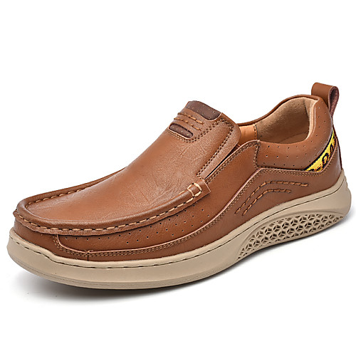 

Men's Trainers Athletic Shoes Business Casual Vintage Athletic Outdoor Walking Shoes Trail Running Shoes Nappa Leather Cowhide Waterproof Handmade Non-slipping Booties / Ankle Boots Light Brown Dark