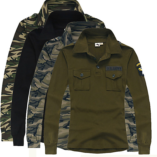 

Women's Hunting T-shirt Long Sleeve Outdoor Fall Spring Breathability Wearable Soft Camo / Camouflage Cotton Black Army Green Camouflage Camouflage Gray