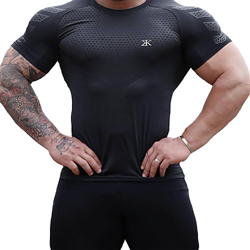 

Men's T shirt Other Prints Striped Print Short Sleeve Sports Tops Black / Gray Black / Navy White