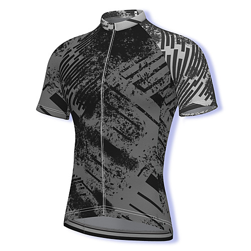 

21Grams Men's Short Sleeve Cycling Jersey Spandex Grey Bike Top Mountain Bike MTB Road Bike Cycling Breathable Quick Dry Sports Clothing Apparel / Athleisure