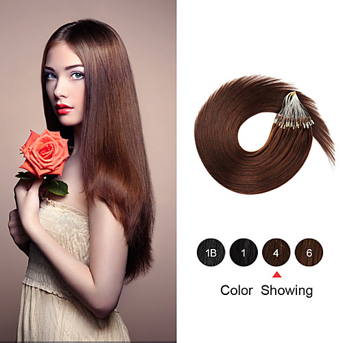 

Straight Loop Micro Ring Hair 100% Human Micro Bead Links Remy Hair Extension 16-24 Inch 1g/s 50g For Women