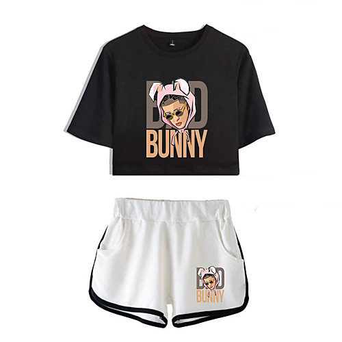 

Inspired by bad bunny Cosplay Cosplay Costume Outfits Polyester / Cotton Blend Graphic Printing Shorts For Women's