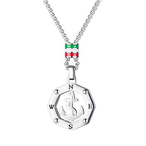 

Women's Men's Pendant Necklace Classic Anchor Fashion Titanium Steel Silver 55 cm Necklace Jewelry 1pc For Anniversary Gift Birthday Party Festival