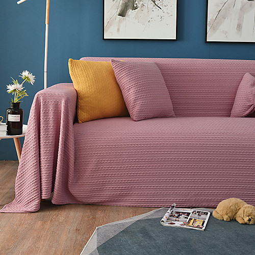 

Sofa Cover Solid Colored Pleated Nylon Slipcovers