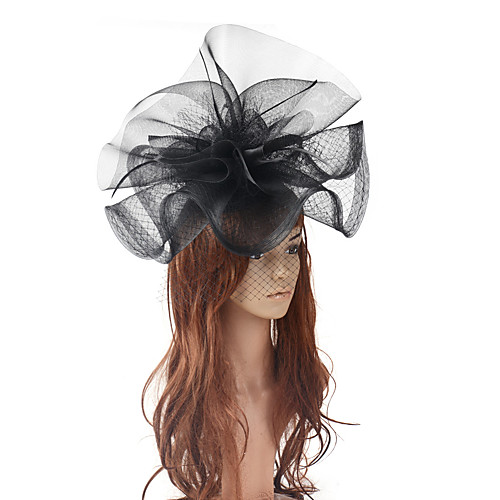 

Retro Hyperbole Tulle Fascinators with Floral / Ruching 1 Piece Special Occasion / Party / Evening Headpiece