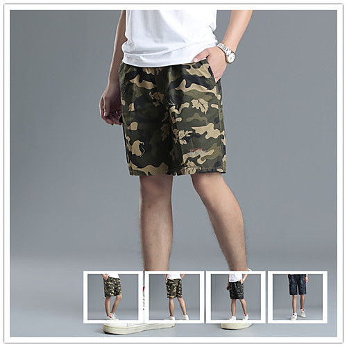 

Men's Hiking Shorts Hiking Cargo Shorts Camo Outdoor 10 Breathable Multi-Pockets Wear Resistance Cotton Shorts Black Army Green Khaki Dark Green Hunting Fishing Climbing XL XXL XXXL 4XL 5XL