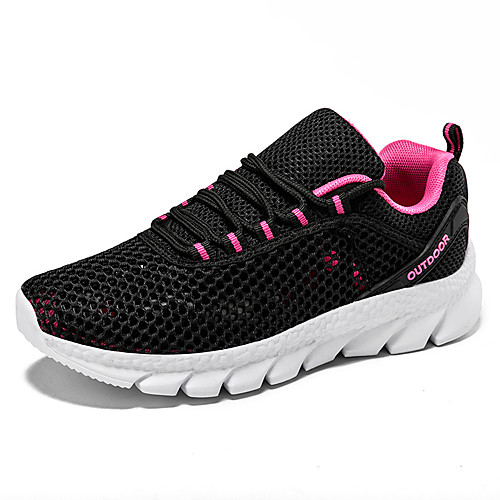 

Women's Trainers Athletic Shoes Flat Heel Round Toe Sporty Minimalism Sweet Daily Outdoor Tissage Volant Solid Colored Black Gray