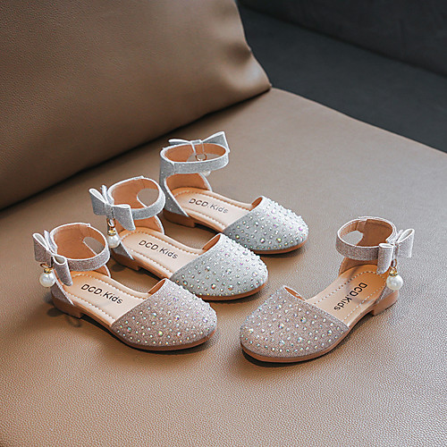 

Girls' Flats Princess Shoes PVC Little Kids(4-7ys) Daily Party & Evening Gold Silver Spring Summer