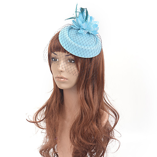 

Elegant Retro Tulle / Feather Fascinators with Feather / Floral 1 Piece Special Occasion / Party / Evening Headpiece