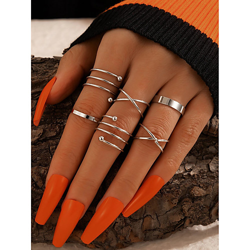 

Ring Crossover Silver Alloy Stylish Simple European 1 set One Size / Women's
