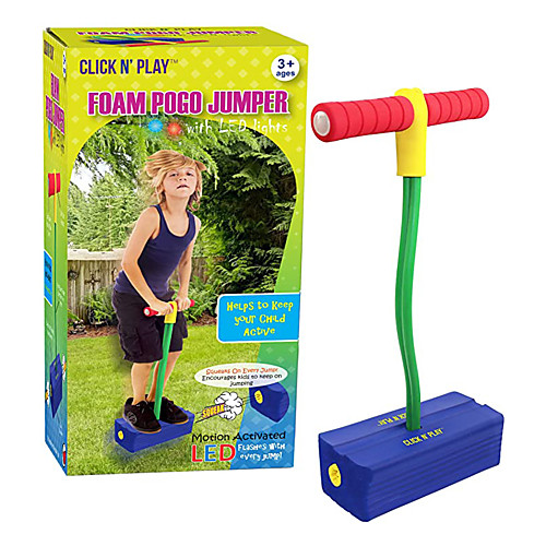 

Foam Pogo Jumper - Makes Squeaky Sounds with Flashes LED Lights