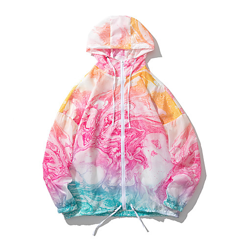 

Women's Men's Long Sleeve Windbreaker Rain Jacket Running Skin Jacket Full Zip Outerwear Top Street Athletic Summer Packable UV Sun Protection Quick Dry Fitness Performance Running Training Sportswear