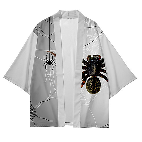 

Men's Shirt 3D Print Spider Animal 3D Print Short Sleeve Daily Tops Casual Fashion White