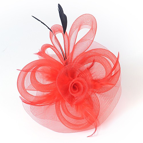 

1920s Retro Tulle / Feather Fascinators with Feather 1 Piece Special Occasion / Party / Evening Headpiece