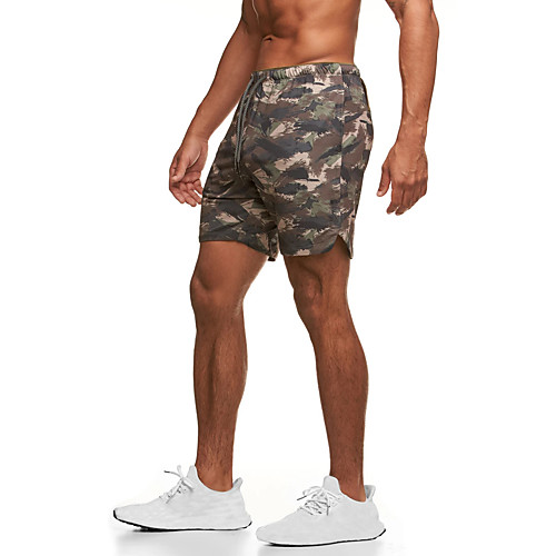 

Unisex Running Shorts Sports & Outdoor Shorts Bottoms Fitness Basketball Running Workout Jogging Breathable Quick Dry Soft Normal Sport Solid Colored White Black Army Green Grey Camouflage Gray