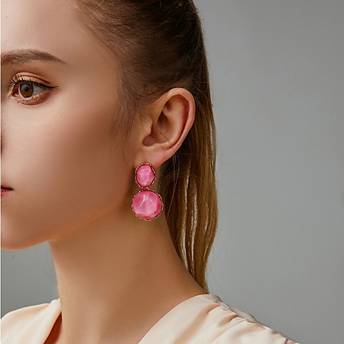 

Women's Resin Earrings Drop Stylish European Sweet Resin Earrings Jewelry White / Blue / Rose Red For Party Evening Street Prom Date Festival