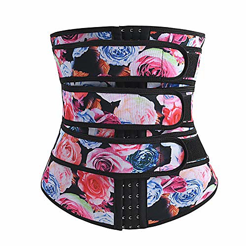 

plus size waist trainer belt for women waist trimmer slimming body shaper belt sport girdle belt loss workout fitness back support belts weight loss compression strap high waist corset red