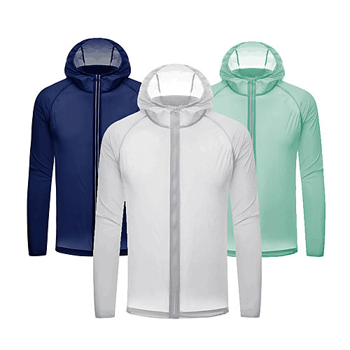 

Women's Men's Long Sleeve Windbreaker Running Skin Jacket Full Zip Coat Top Athletic Athleisure Summer Nylon Reflective UV Sun Protection Quick Dry Fitness Gym Workout Running Jogging Sportswear