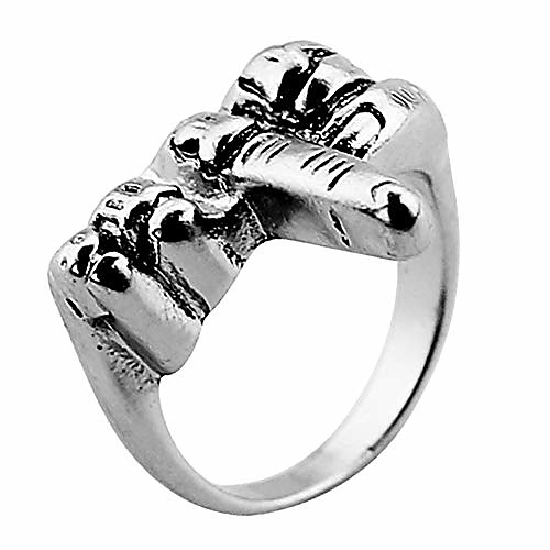 

middle ring,gothic punk biker motorcyclist men middle finger up metal ring,jewelry gift for party meeting dating wedding birthday valentine's day