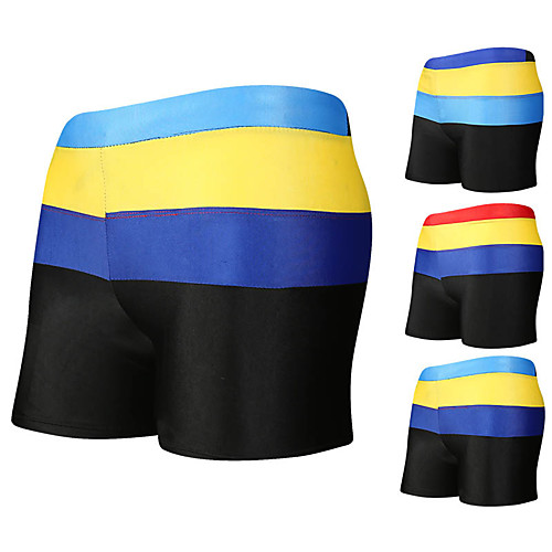 

Men's Swim Shorts Breathable Quick Dry Ultra Light (UL) Elastane Terylene Swimwear Beach Wear Board Shorts Patchwork Swimming Surfing Water Sports