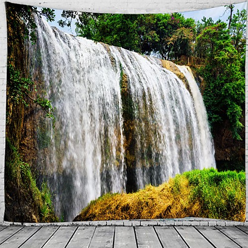 

Majestic Waterfall Scenery Wall Tapestry Art Decor Blanket Curtain Hanging Home Bedroom Living Room Decoration