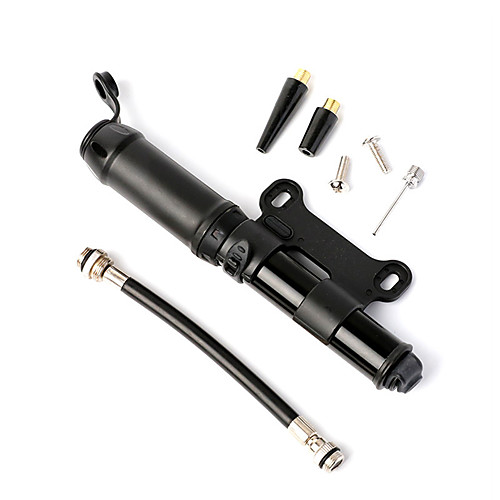 

Mini Bike Pump Outdoor Lightweight Materials Convenient For Mountain Bike MTB Recreational Cycling Fixed Gear Bike Cycling Bicycle Aluminium alloy Black