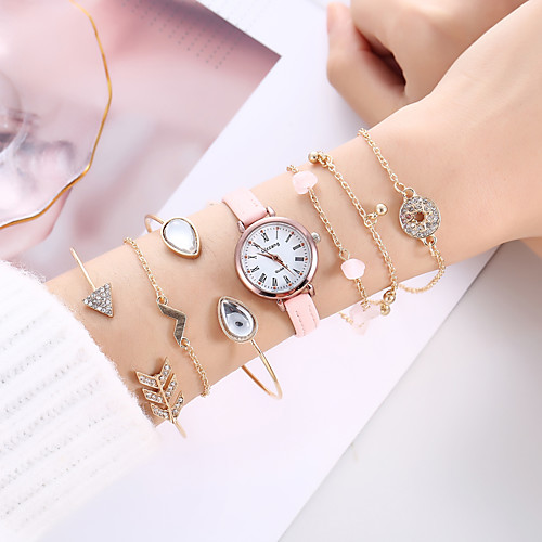 

Women's Quartz Watches Analog Quartz Stylish Casual Creative Large Dial / PU Leather