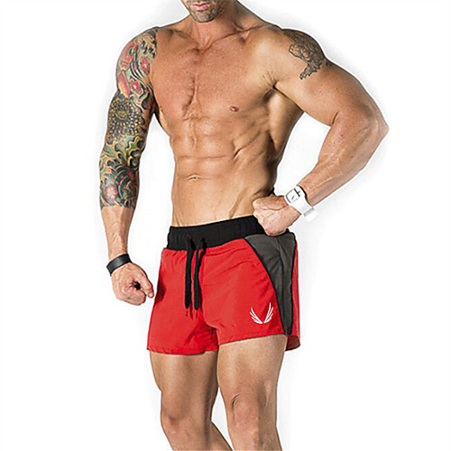 

Men's Casual / Sporty Athleisure Breathable Cycling Quick Dry Sports Daily Beach Chinos Shorts Pants Embroidery Short Drawstring Elastic Waist Black / White BlackGrey ArmyGreen Blue Red