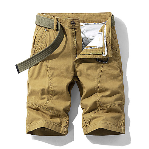 

Men's Hiking Shorts Hiking Cargo Shorts Solid Color Summer Outdoor Breathable Soft Wear Resistance Cotton Shorts Dark Grey Black Yellow Grey Green Hunting Fishing Climbing 28 30 31 32 34