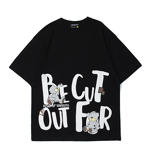 

Men's Unisex T shirt Hot Stamping Graphic Prints Letter Plus Size Print Short Sleeve Casual Tops 100% Cotton Basic Casual Fashion Black
