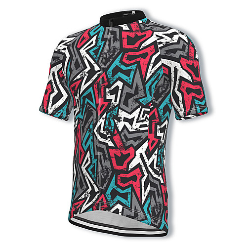 

21Grams Men's Short Sleeve Cycling Jersey Spandex Grey Bike Top Mountain Bike MTB Road Bike Cycling Breathable Quick Dry Sports Clothing Apparel / Athleisure