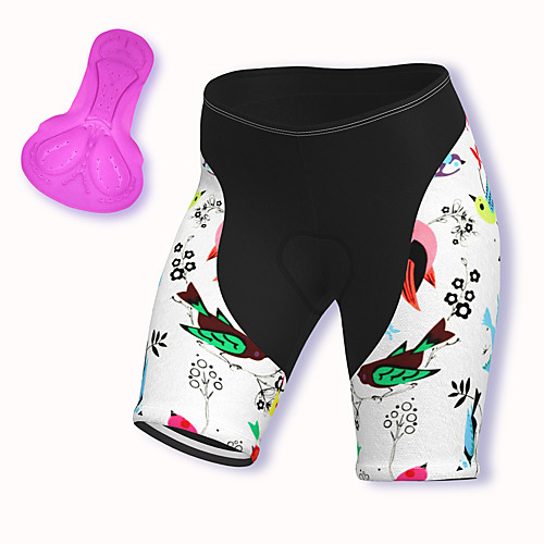 

21Grams Women's Cycling Shorts Spandex Bike Padded Shorts / Chamois Breathable Sports Bird White Mountain Bike MTB Road Bike Cycling Clothing Apparel Bike Wear / Stretchy / Athleisure